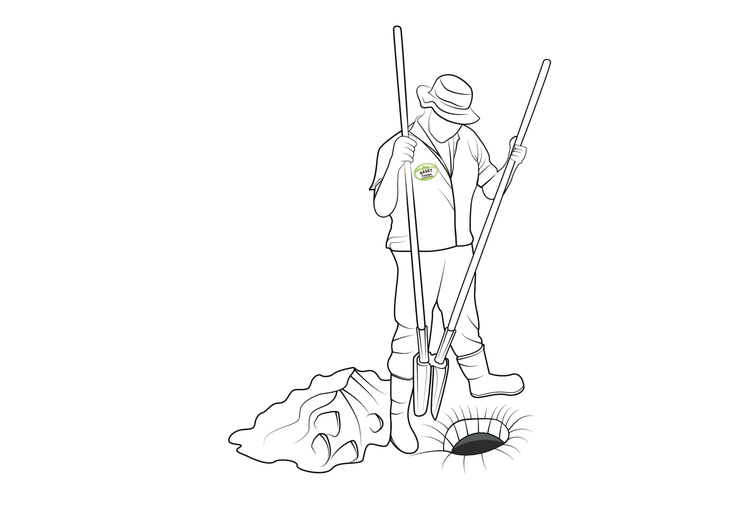 วิธีการติดตั้ง รั้วตาข่าย รั้วเกษตร ขั้นตอนที่ 1 ขุดหลุมเทปูนตั้งเสา