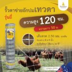 รั้วตาข่าย รั้วเทวดา - รุ่นถี่ 4 นิ้ว ความสูง 120 ซม. (ยาว 50 เมตร) [อายุการใช้งาน 40 ปี*]