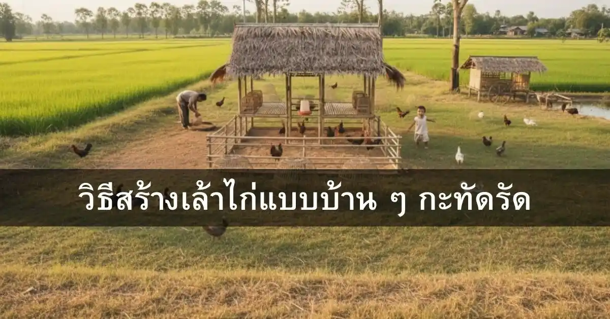 วิธีสร้างเล้าไก่แบบบ้าน ๆ กะทัดรัด