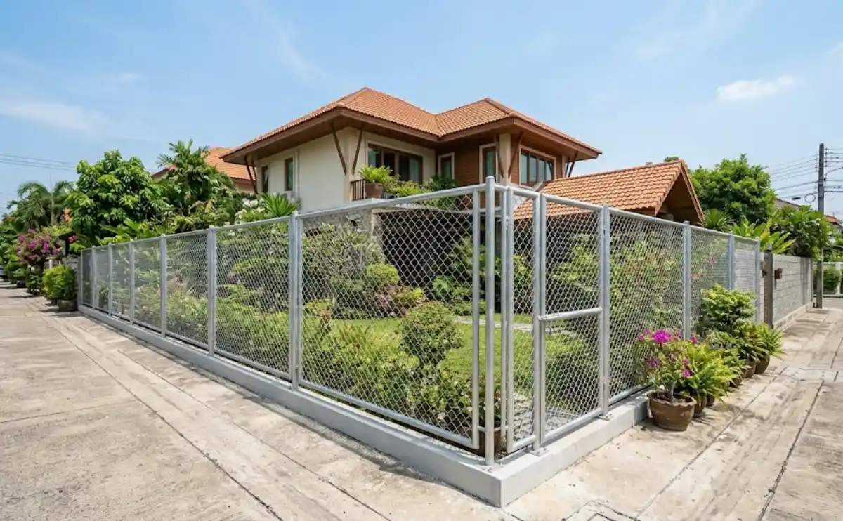 รั้วตาข่ายถัก (Chain Link Fence)