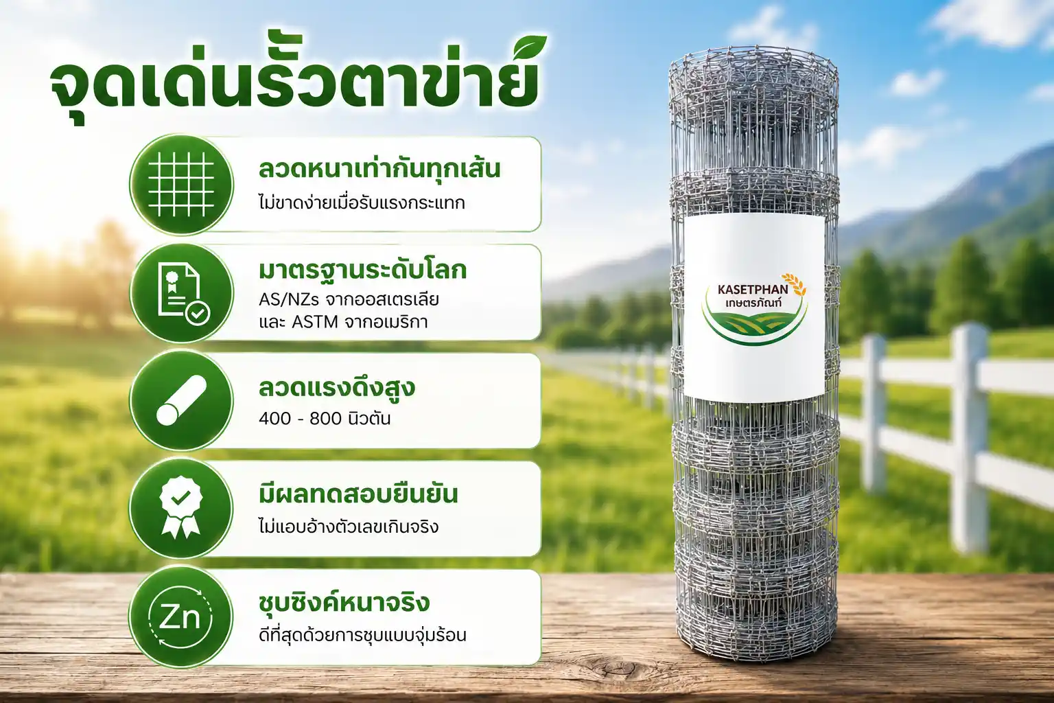 จุดเด่นรั้วตาข่าย