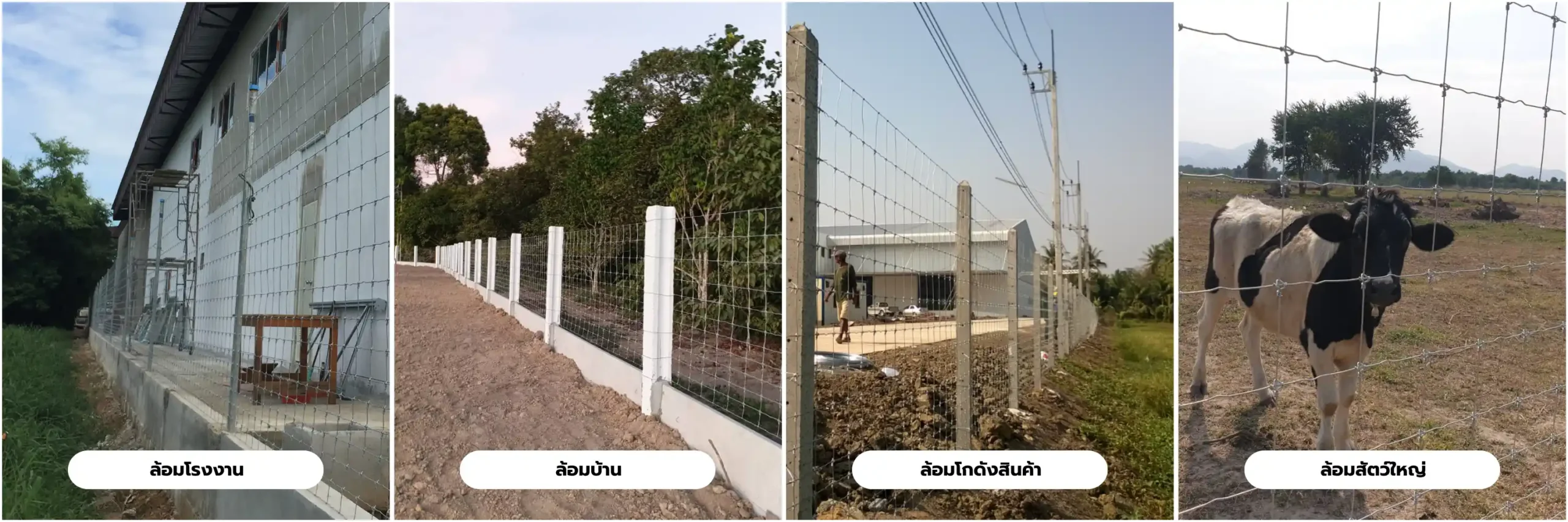 การใช้งานรั้วตาข่ายฟิคซ์ล็อคไวน์แมน
