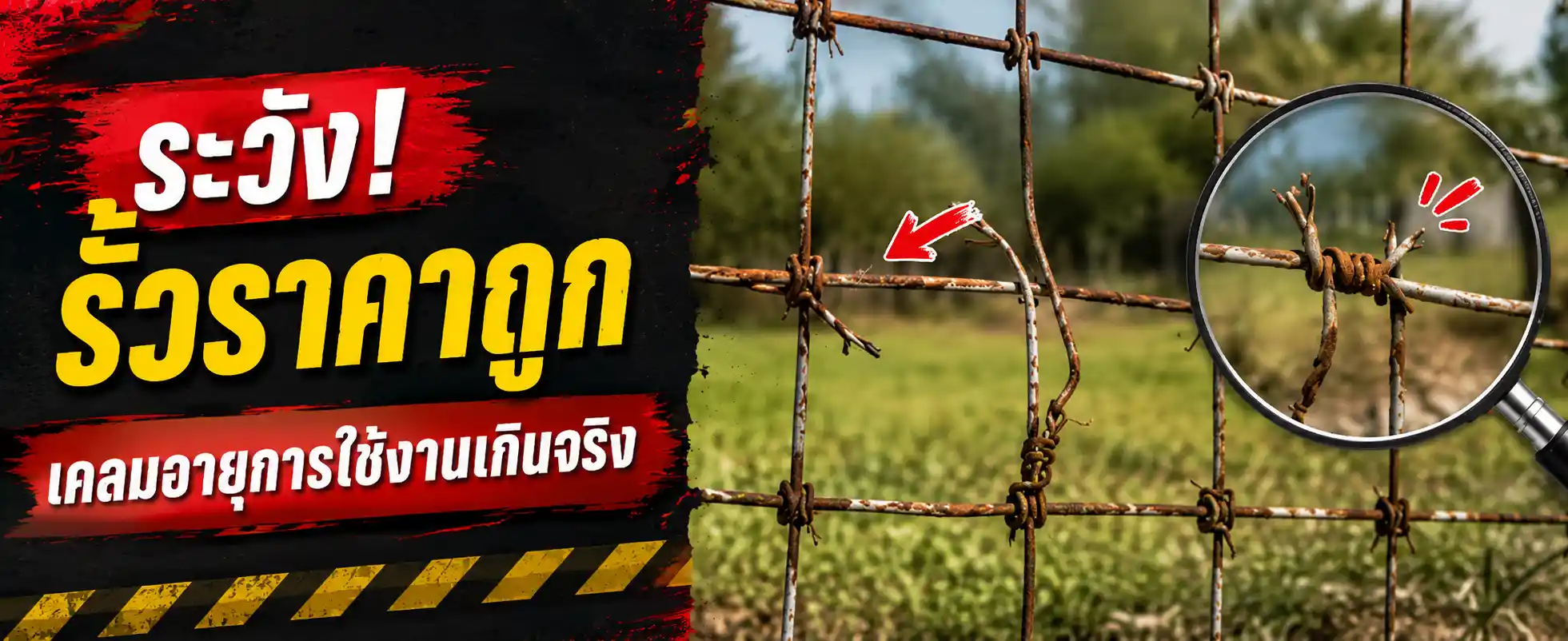 ระวังรั้วราคาถูก เคลมอายุการใช้งานเกินจริง