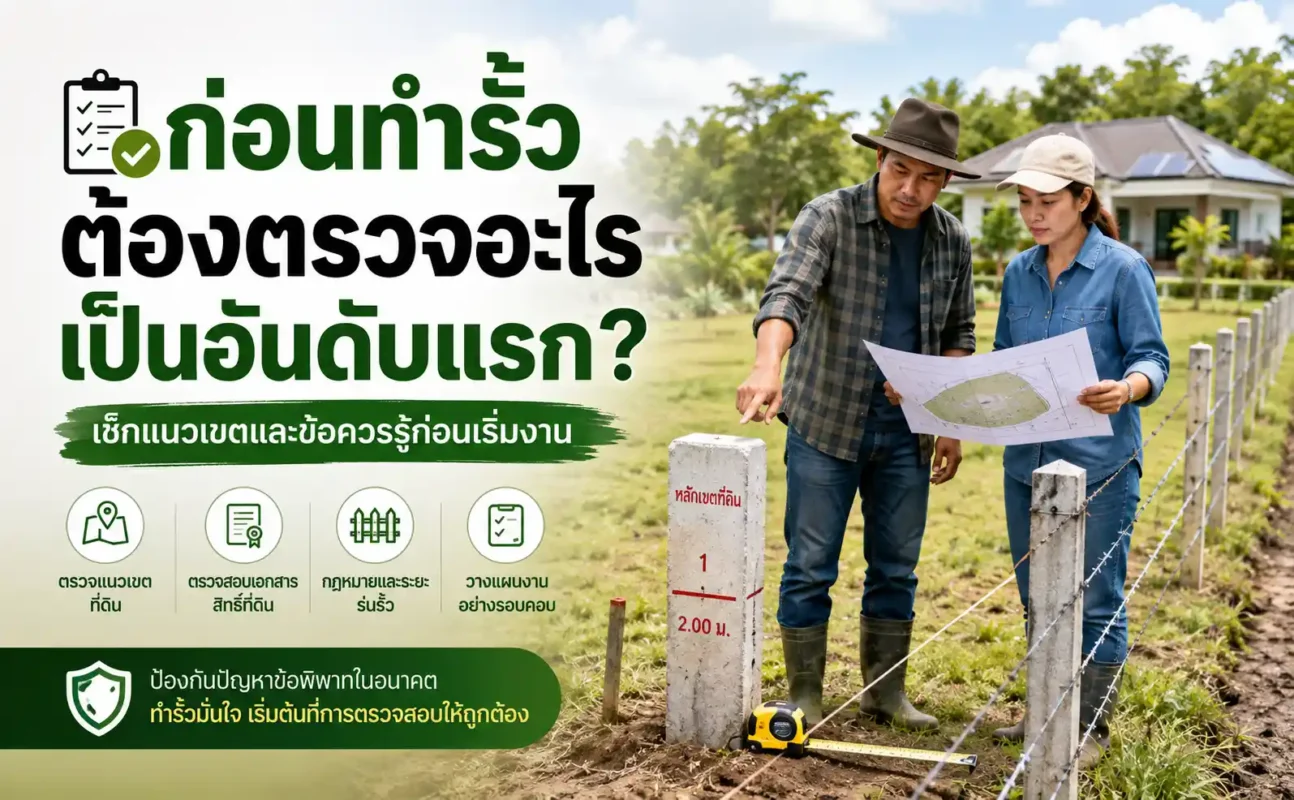 ก่อนทำรั้วบ้าน รั้วที่ดิน ต้องตรวจอะไรเป็นอย่างแรก