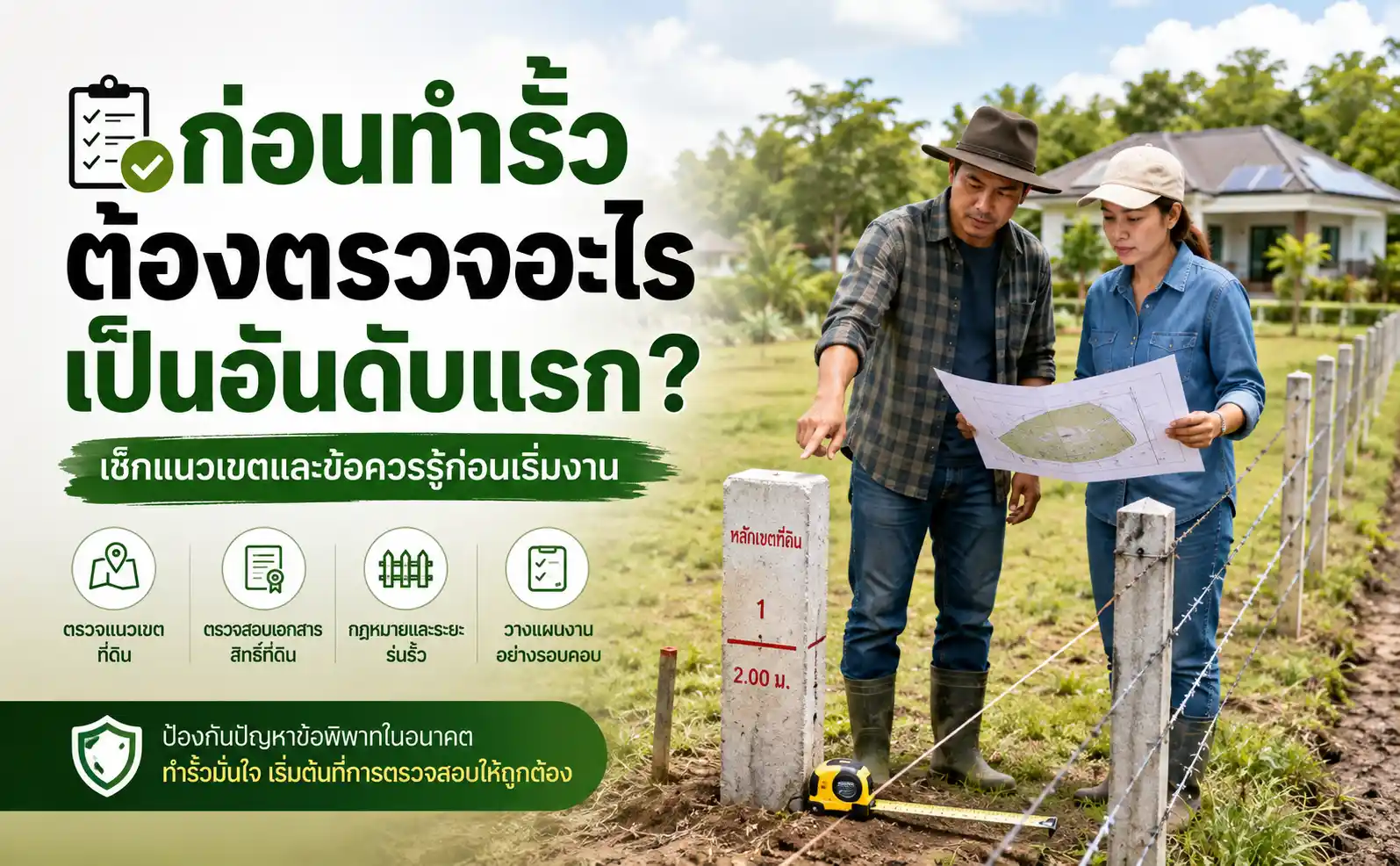 ก่อนทำรั้วบ้าน รั้วที่ดิน ต้องตรวจอะไรเป็นอย่างแรก