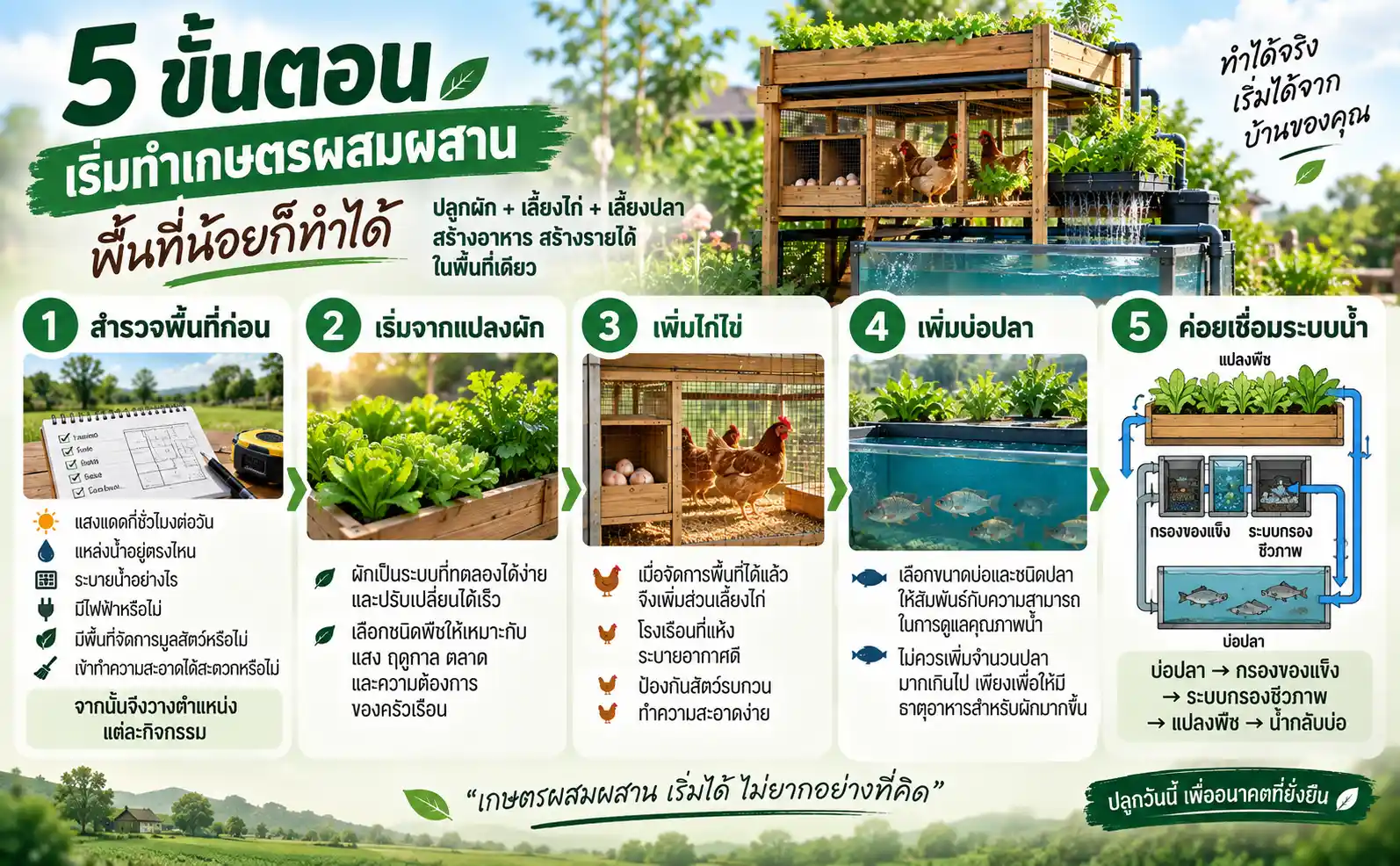 จะเริ่มทำเกษตรผสมผสานอย่างไร